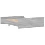 Sonoma gray bed frame with headboard and footboard 140x200 cm by , Beds and slatted bases - Ref: Foro24-3203752, Price: 127,7...
