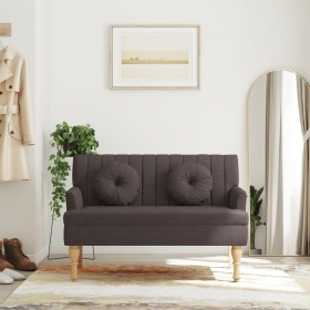 Bank mit dunkelbraunen Stoffkissen 113x64,5x75,5 cm von , Banken - Ref: Foro24-372133, Preis: 153,07 €, Rabatt: %