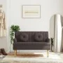 Bench with cushions dark brown fabric 113x64.5x75.5 cm by , Banks - Ref: Foro24-372133, Price: 150,78 €, Discount: %