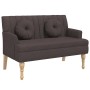 Bench with cushions dark brown fabric 113x64.5x75.5 cm by , Banks - Ref: Foro24-372133, Price: 153,07 €, Discount: %