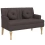 Bench with cushions dark brown fabric 113x64.5x75.5 cm by , Banks - Ref: Foro24-372133, Price: 150,78 €, Discount: %