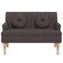 Bench with cushions dark brown fabric 113x64.5x75.5 cm by , Banks - Ref: Foro24-372133, Price: 153,07 €, Discount: %