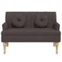Bench with cushions dark brown fabric 113x64.5x75.5 cm by , Banks - Ref: Foro24-372133, Price: 150,78 €, Discount: %