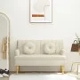 Bench with linen fabric cushions 113x64.5x75.5 cm by , Banks - Ref: Foro24-372138, Price: 196,18 €, Discount: %