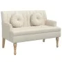 Bench with linen fabric cushions 113x64.5x75.5 cm by , Banks - Ref: Foro24-372138, Price: 196,18 €, Discount: %