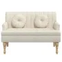 Bench with linen fabric cushions 113x64.5x75.5 cm by , Banks - Ref: Foro24-372138, Price: 196,18 €, Discount: %