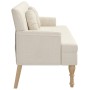 Banco con cojines tela lino 113x64,5x75,5 cm de , Bancos - Ref: Foro24-372138, Precio: 203,05 €, Descuento: %