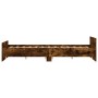 Bed frame with smoked oak headboard and footboard 160x200cm by , Beds and slatted bases - Ref: Foro24-3203765, Price: 124,50 ...