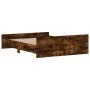 Estructura de cama con cabecero piecero roble ahumado 160x200cm de , Camas y somieres - Ref: Foro24-3203765, Precio: 123,00 €...