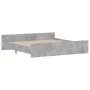 Estructura de cama con cabecero piecero gris hormigón 180x200cm de , Camas y somieres - Ref: Foro24-3203771, Precio: 150,61 €...