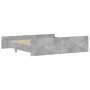 Estructura de cama con cabecero piecero gris hormigón 180x200cm de , Camas y somieres - Ref: Foro24-3203771, Precio: 150,61 €...