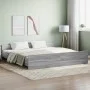 Sonoma gray bed frame with headboard and footboard 180x200 cm by , Beds and slatted bases - Ref: Foro24-3203773, Price: 152,6...