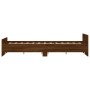 Bed frame with brown oak headboard and footboard 160x200 cm by , Beds and slatted bases - Ref: Foro24-3203767, Price: 180,34 ...