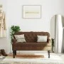 Brown synthetic backed bench 119.5x64.5x75 cm by , Banks - Ref: Foro24-372165, Price: 210,33 €, Discount: %