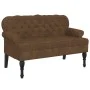 Bank mit Rückenlehne aus synthetischem Veloursleder braun 119,5x64,5x75 cm von , Banken - Ref: Foro24-372165, Preis: 210,33 €...