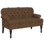 Bank mit Rückenlehne aus synthetischem Veloursleder braun 119,5x64,5x75 cm von , Banken - Ref: Foro24-372165, Preis: 233,93 €...