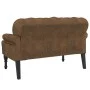 Bank mit Rückenlehne aus synthetischem Veloursleder braun 119,5x64,5x75 cm von , Banken - Ref: Foro24-372165, Preis: 210,33 €...