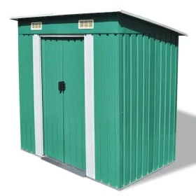 Grüner Gartenschuppen aus Metall von vidaXL, Schuppen - Ref: Foro24-42908, Preis: 195,33 €, Rabatt: %