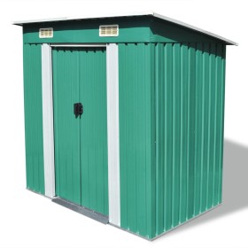 Green metal garden shed by vidaXL, Sheds - Ref: Foro24-42908, Price: 201,09 €, Discount: %
