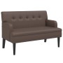 Bank mit Rückenlehne Kunstleder braun 112x65,5x75 cm von , Banken - Ref: Foro24-372150, Preis: 150,40 €, Rabatt: %