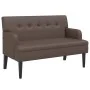 Bank with brown synthetic leather backing 112x65.5x75 cm by , Banks - Ref: Foro24-372150, Price: 148,79 €, Discount: %