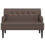Bank mit Rückenlehne Kunstleder braun 112x65,5x75 cm von , Banken - Ref: Foro24-372150, Preis: 150,40 €, Rabatt: %