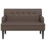 Bank with brown synthetic leather backing 112x65.5x75 cm by , Banks - Ref: Foro24-372150, Price: 148,79 €, Discount: %