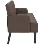 Bank with brown synthetic leather backing 112x65.5x75 cm by , Banks - Ref: Foro24-372150, Price: 148,79 €, Discount: %