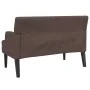 Bank with brown synthetic leather backing 112x65.5x75 cm by , Banks - Ref: Foro24-372150, Price: 148,79 €, Discount: %