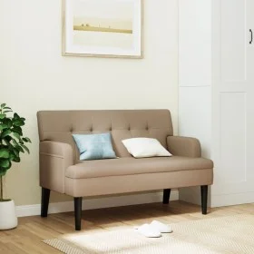 Bank mit Rückenlehne aus Cappuccino-Kunstleder, 112 x 65,5 x 75 cm von , Banken - Ref: Foro24-372152, Preis: 174,92 €, Rabatt: %