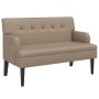 Bank mit Rückenlehne aus Cappuccino-Kunstleder, 112 x 65,5 x 75 cm von , Banken - Ref: Foro24-372152, Preis: 178,26 €, Rabatt: %