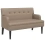 Bench with backrest cappuccino synthetic leather 112x65.5x75 cm by , Banks - Ref: Foro24-372152, Price: 174,92 €, Discount: %