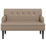 Bank mit Rückenlehne aus Cappuccino-Kunstleder, 112 x 65,5 x 75 cm von , Banken - Ref: Foro24-372152, Preis: 178,26 €, Rabatt: %