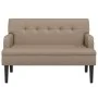 Bench with backrest cappuccino synthetic leather 112x65.5x75 cm by , Banks - Ref: Foro24-372152, Price: 174,92 €, Discount: %