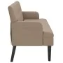 Bench with backrest cappuccino synthetic leather 112x65.5x75 cm by , Banks - Ref: Foro24-372152, Price: 174,92 €, Discount: %