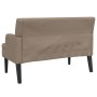 Bank mit Rückenlehne aus Cappuccino-Kunstleder, 112 x 65,5 x 75 cm von , Banken - Ref: Foro24-372152, Preis: 178,26 €, Rabatt: %