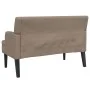 Bench with backrest cappuccino synthetic leather 112x65.5x75 cm by , Banks - Ref: Foro24-372152, Price: 174,92 €, Discount: %