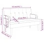 Banco con respaldo cuero sintético capuchino 112x65,5x75 cm de , Bancos - Ref: Foro24-372152, Precio: 174,92 €, Descuento: %
