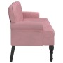 Bank mit rosa Samtrückenlehne 119,5 x 64,5 x 75 cm von , Banken - Ref: Foro24-372159, Preis: 221,84 €, Rabatt: %