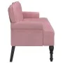 Bench with pink velvet backrest 119.5x64.5x75 cm by , Banks - Ref: Foro24-372159, Price: 202,90 €, Discount: %