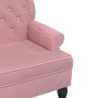 Bank mit rosa Samtrückenlehne 119,5 x 64,5 x 75 cm von , Banken - Ref: Foro24-372159, Preis: 221,84 €, Rabatt: %