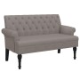 Bank mit Rückenlehne aus taupegrauem Stoff, 120 x 62 x 75,5 cm von , Banken - Ref: Foro24-372125, Preis: 189,73 €, Rabatt: %