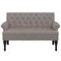 Bank mit Rückenlehne aus taupegrauem Stoff, 120 x 62 x 75,5 cm von , Banken - Ref: Foro24-372125, Preis: 189,73 €, Rabatt: %