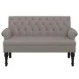 Bench with backrest in taupe gray fabric 120x62x75.5 cm by , Banks - Ref: Foro24-372125, Price: 185,47 €, Discount: %