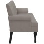 Bank mit Rückenlehne aus taupegrauem Stoff, 120 x 62 x 75,5 cm von , Banken - Ref: Foro24-372125, Preis: 189,73 €, Rabatt: %
