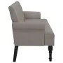 Bench with backrest in taupe gray fabric 120x62x75.5 cm by , Banks - Ref: Foro24-372125, Price: 185,47 €, Discount: %