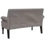Bench with backrest in taupe gray fabric 120x62x75.5 cm by , Banks - Ref: Foro24-372125, Price: 185,47 €, Discount: %