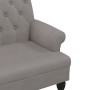 Banco con respaldo tela gris taupe 120x62x75,5 cm de , Bancos - Ref: Foro24-372125, Precio: 189,61 €, Descuento: %