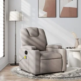 Taupe gray fabric reclining massage chair by , Armchairs - Ref: Foro24-372385, Price: 265,76 €, Discount: %