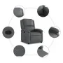 Gray synthetic leather recliner by , Armchairs - Ref: Foro24-371778, Price: 211,41 €, Discount: %